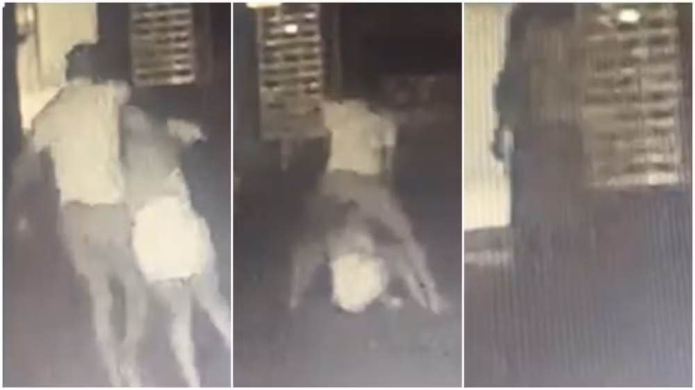 Vídeos mostram agressões de Alex Leandro Bispo dos Santos a Maria Katiane Gomes da Silva momentos antes de ela cair do 10º andar de prédio em SP