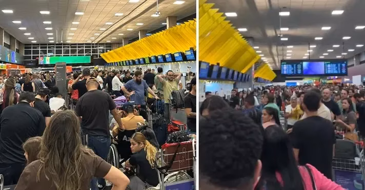 Guarulhos e Congonhas são responsáveis por distribuir voos para a maioria das cidades no país e os dois estão lotados desde ontem.