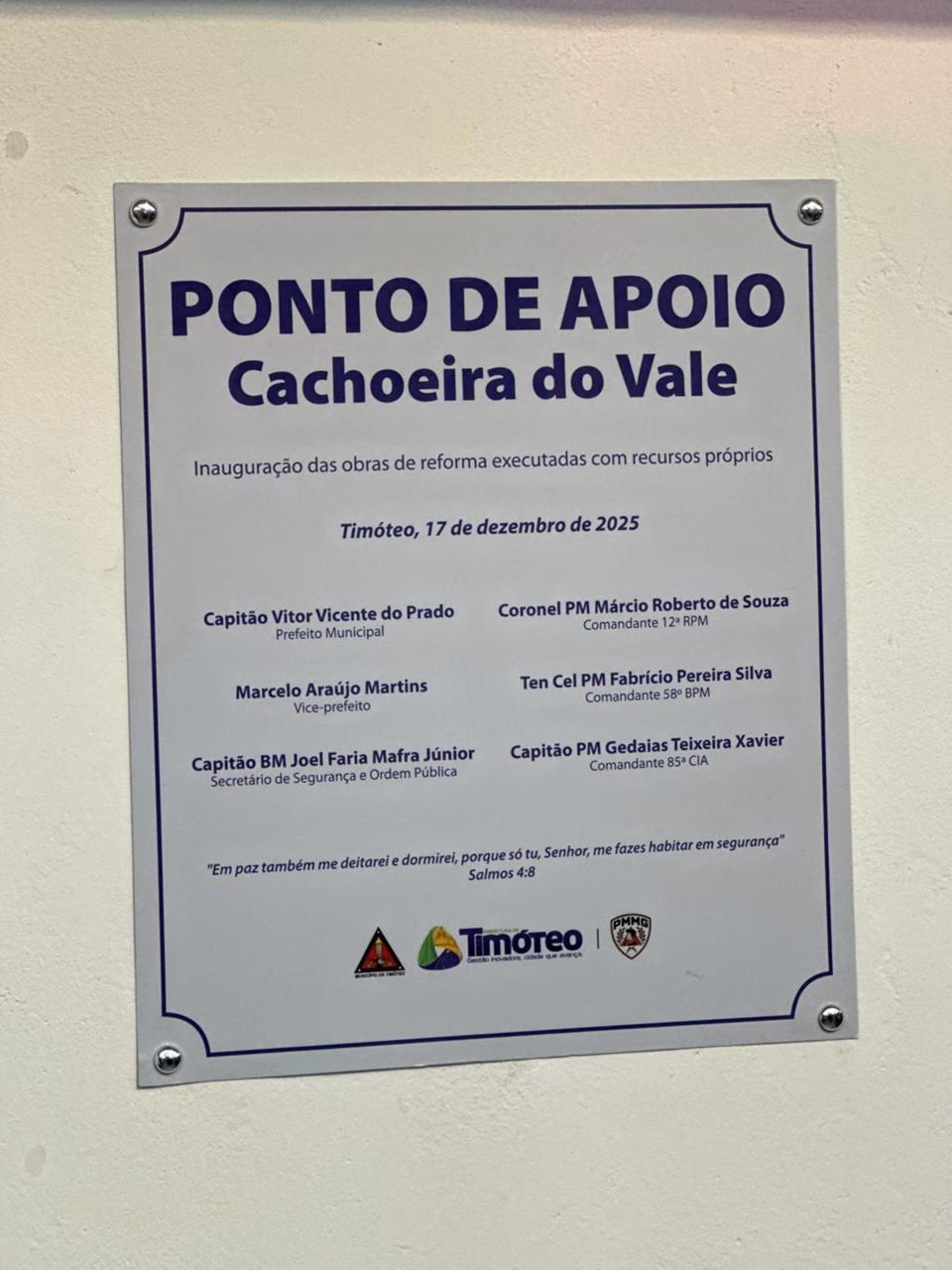 18.12 - Release PMT - Prefeitura de Timóteo inaugura reforma do ponto de apoio da