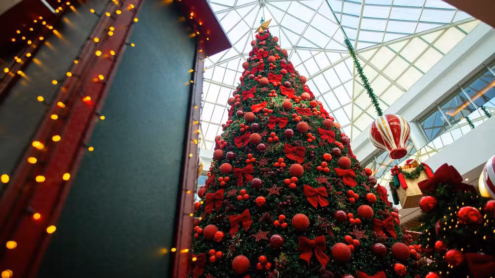 Decoração de Natal no Barra Shopping.