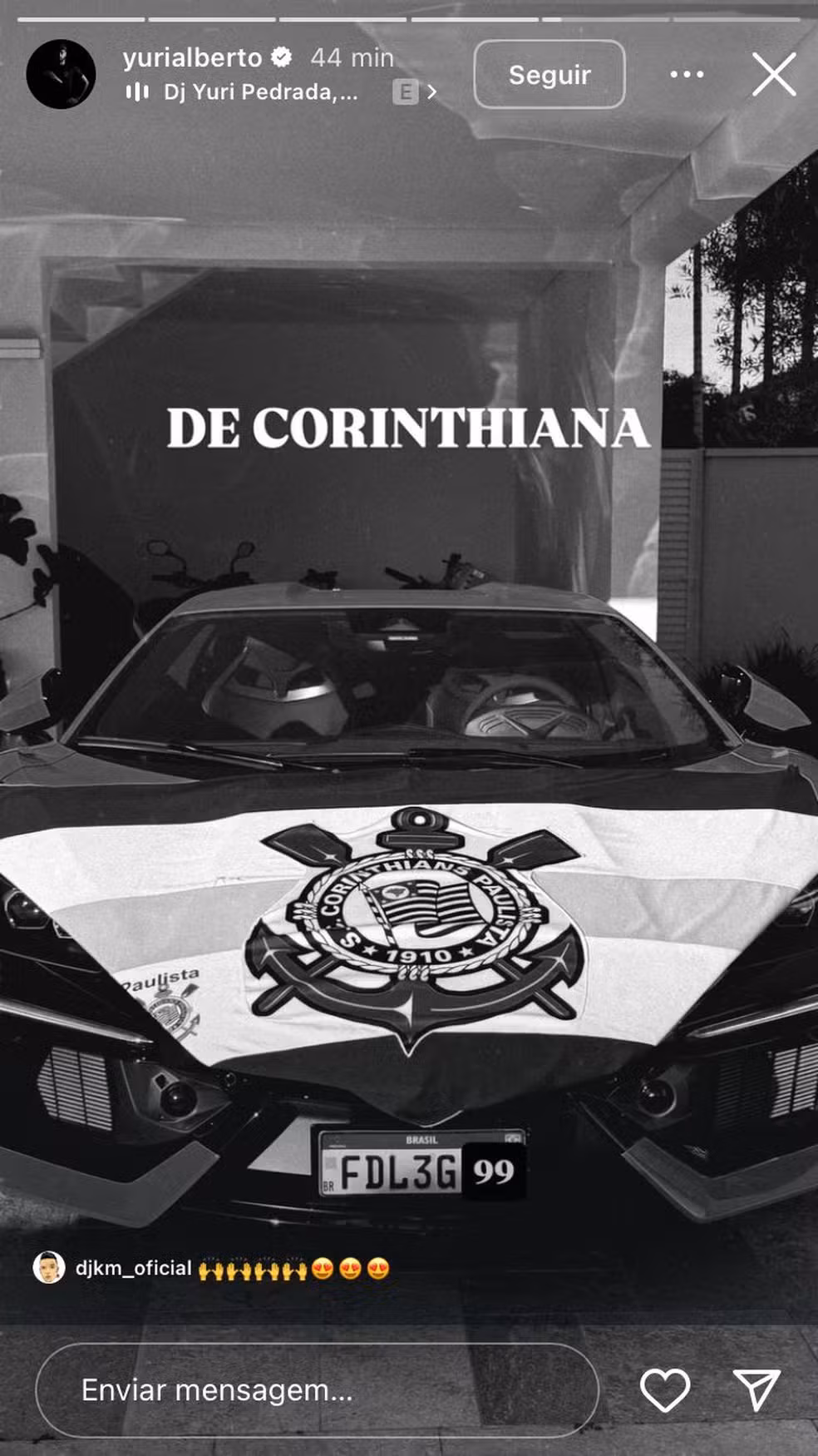 Foto publicada pelo jogador em suas redes. 