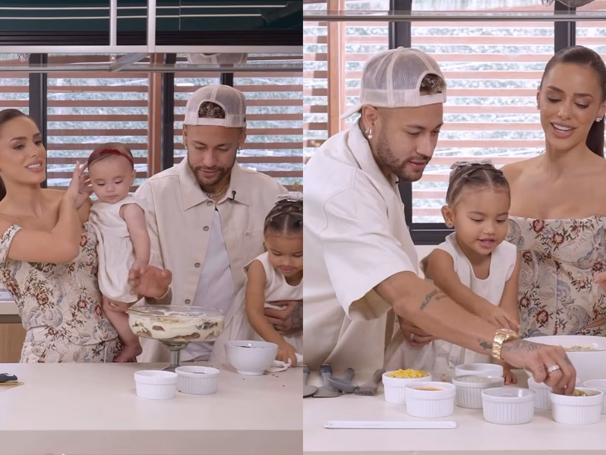 Neymar participa de quadro culinário de Bruna Biancardi 