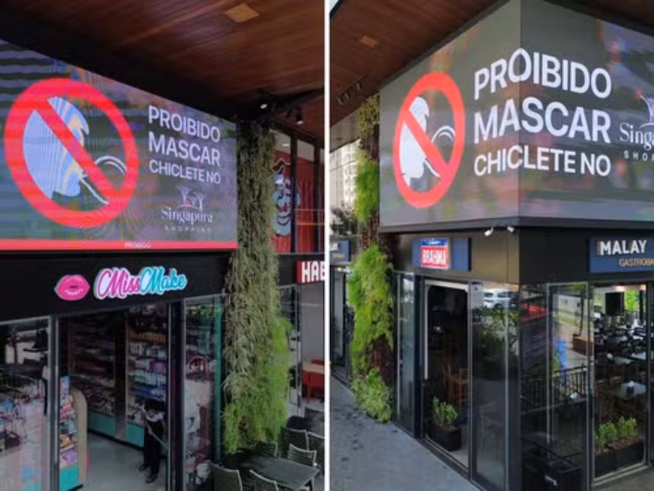 Shopping proíbe clientes de mascar chiclete; entenda