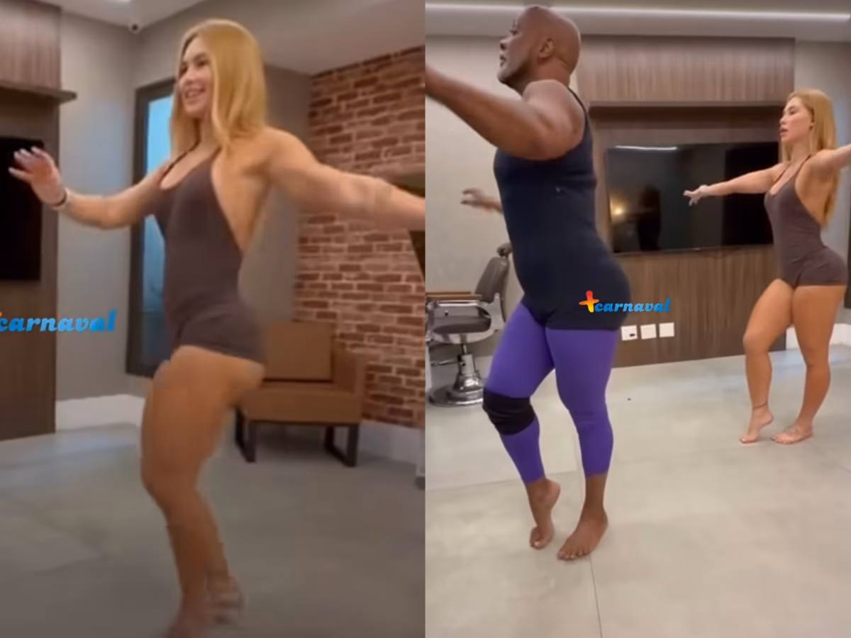 Virginia faz aula de samba com coreógrafo do Salgueiro 