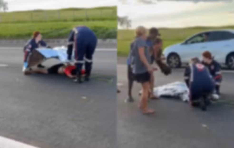 Vídeo mostra desespero de mãe ao ver corpo da filha ser coberto pouco antes de ela ser reanimada por socorrista