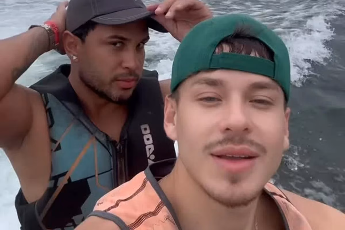 O ator Luan Frank apareceu ao lado de Lucas Guimarães durante uma viagem ao Ceará e virou alvo de comentários nas redes sociais