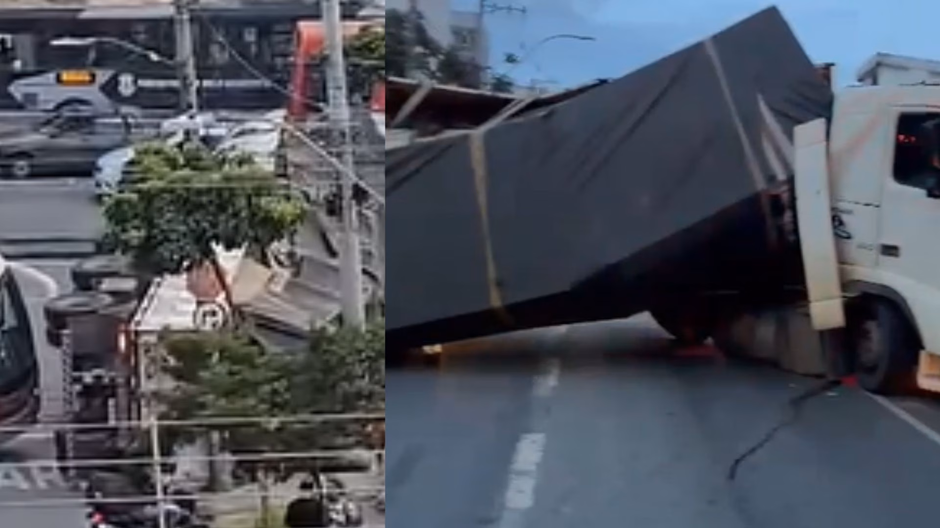 De acordo com a BHTrans, o tombamento aconteceu próximo ao cruzamento com a Rua Maranguape, onde foi implantado um desvio para o tráfego de veículos.