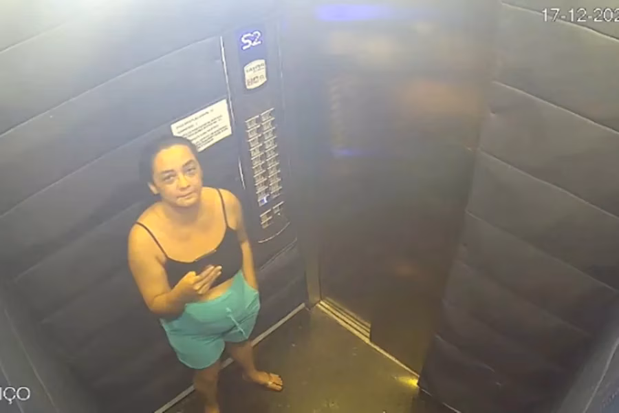 Segundo a PCGO, imagens foram encontradas no celular da própria corretora. Vídeo mostra momento do ataque de síndico