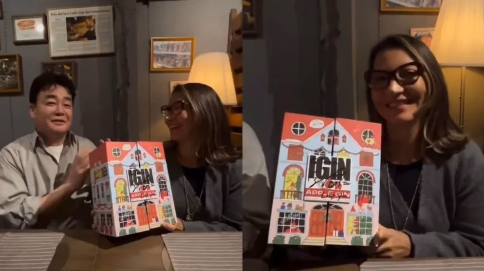 Janja com chef coreano Baek