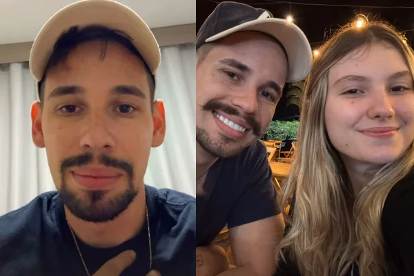 Lucas Borbas publicou uma selfie no Instagram, na madrugada desta quarta-feira (25/2), durante uma viagem a Londrina, no Paraná