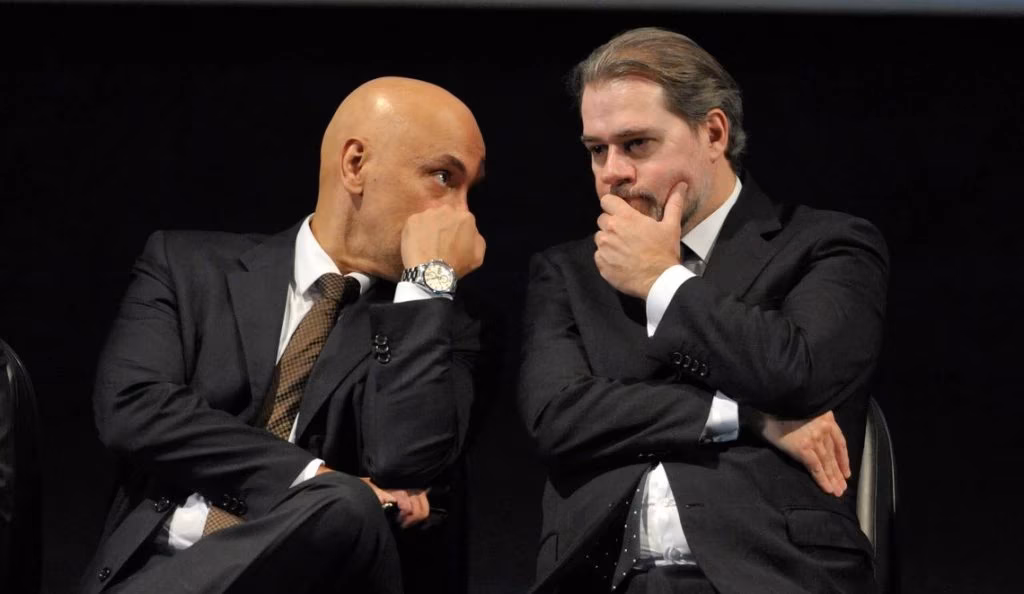 Ministros Alexandre de Moraes e Dias Toffoli, do Supremo Tribunal Federal
