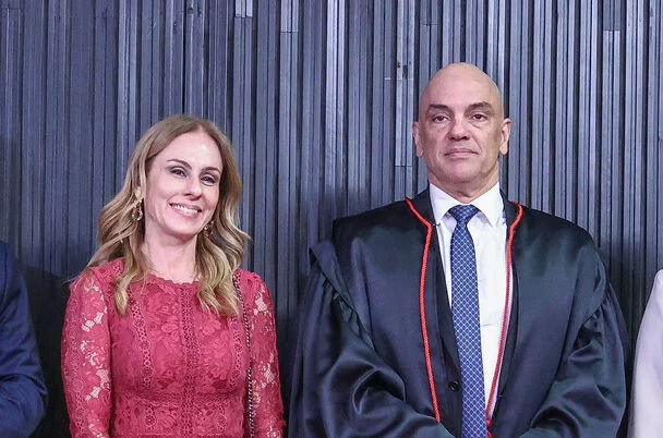 Ministro Alexandre de Moraes, do STF, e a esposa Viviane Barci