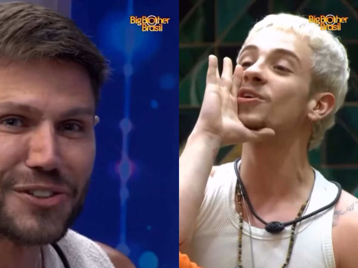 Jonas Sulzbach e Juliano Floss discutindo no 