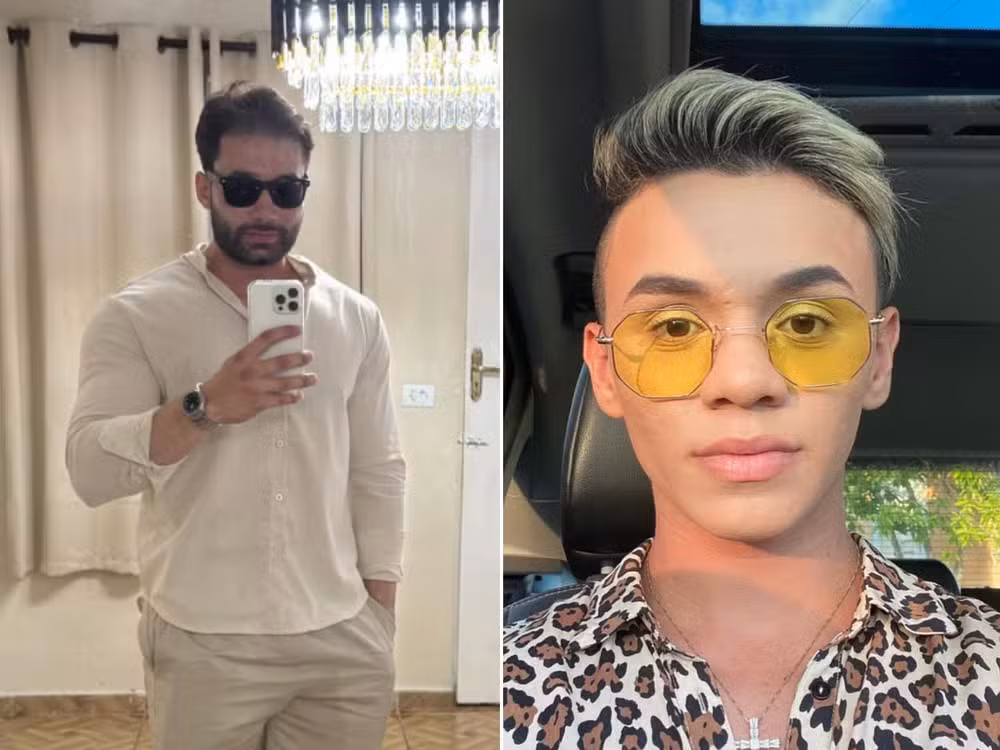 Alysson Augusto Alves Franco (à esq.) foi preso suspeito de matar o cabeleireiro Denilson Nascimento Alves (à dir.)