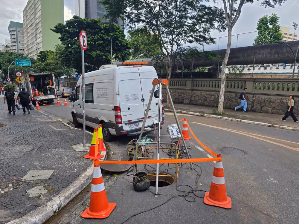 Laboratório móvel da Enel no Centro de SP