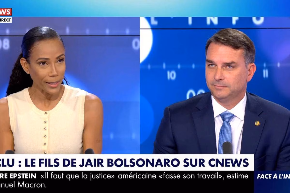 Flávio Bolsonaro na TV francesa