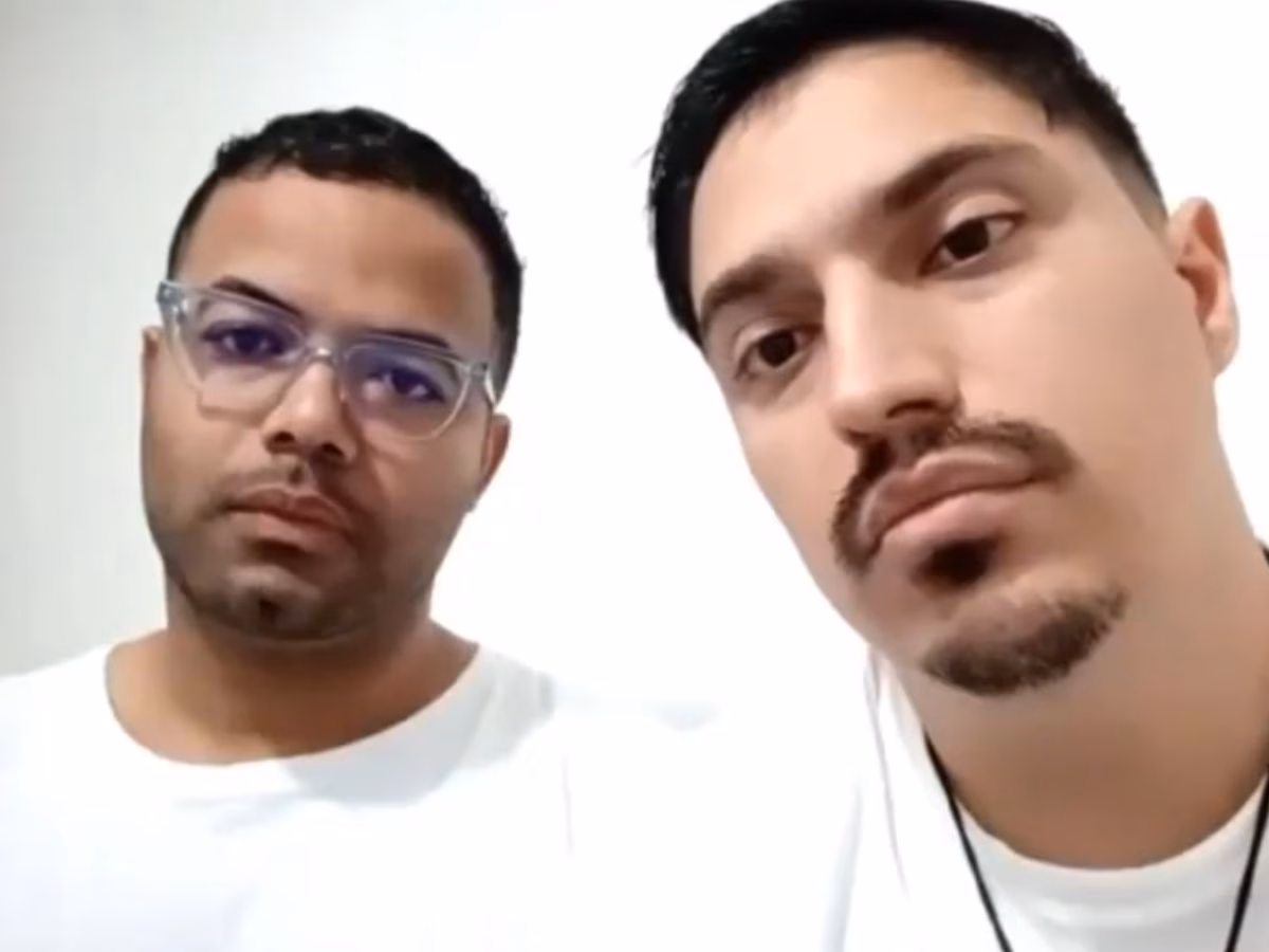 Hytalo Santos e Euro durante audiência 