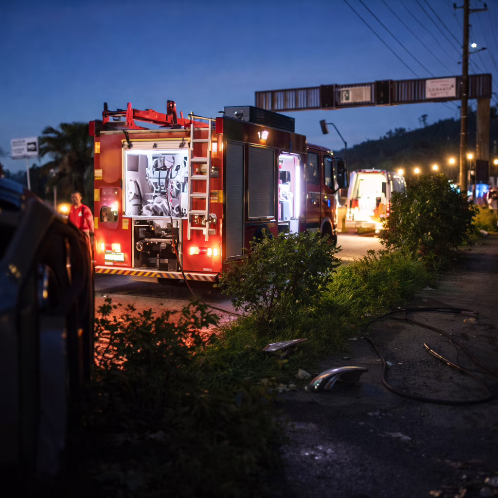 Bombeiros socorreram as outras vítimas