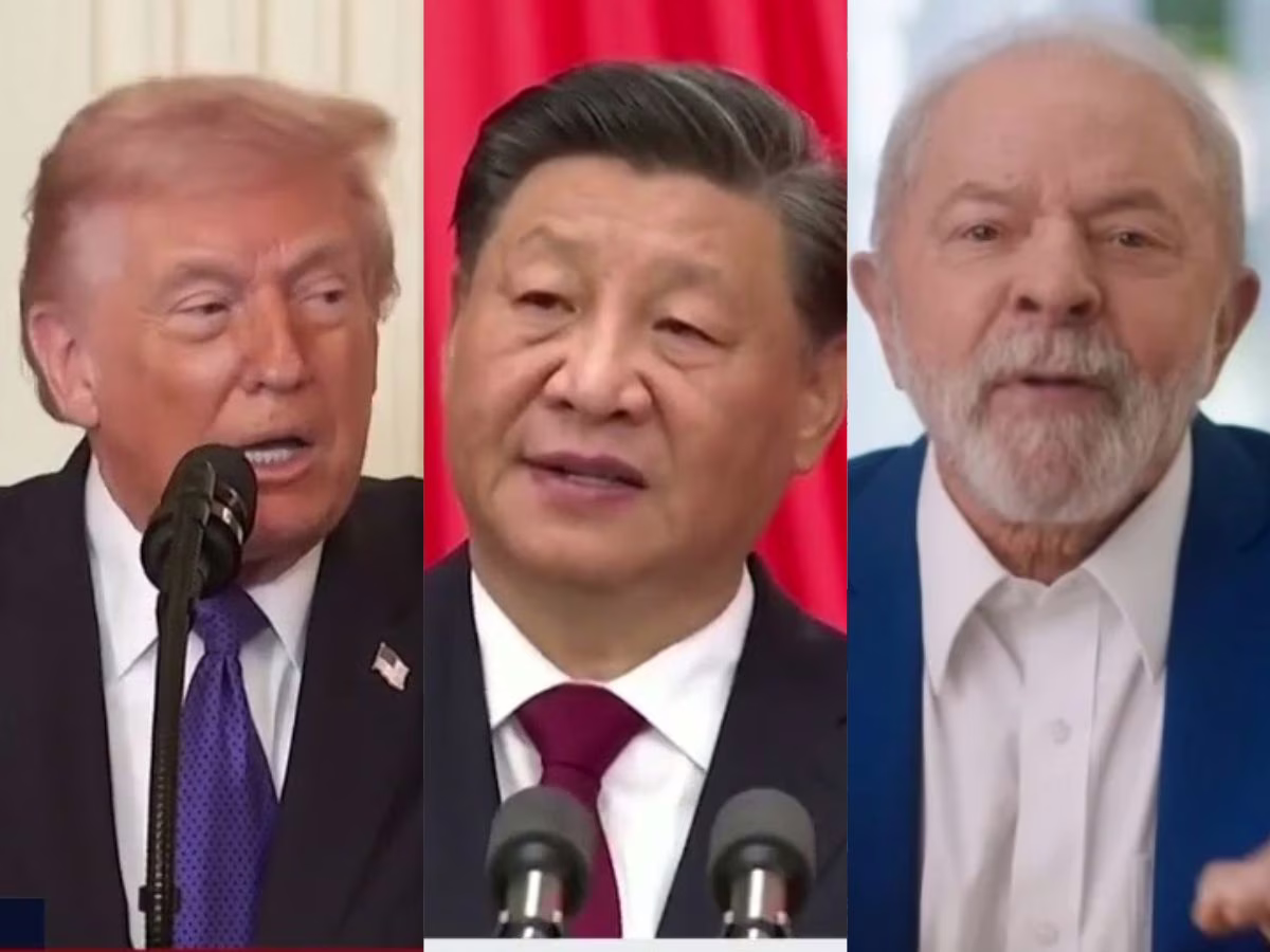 Donald Trump, Xi Jinping e Lula (Reprodução / YouTube)