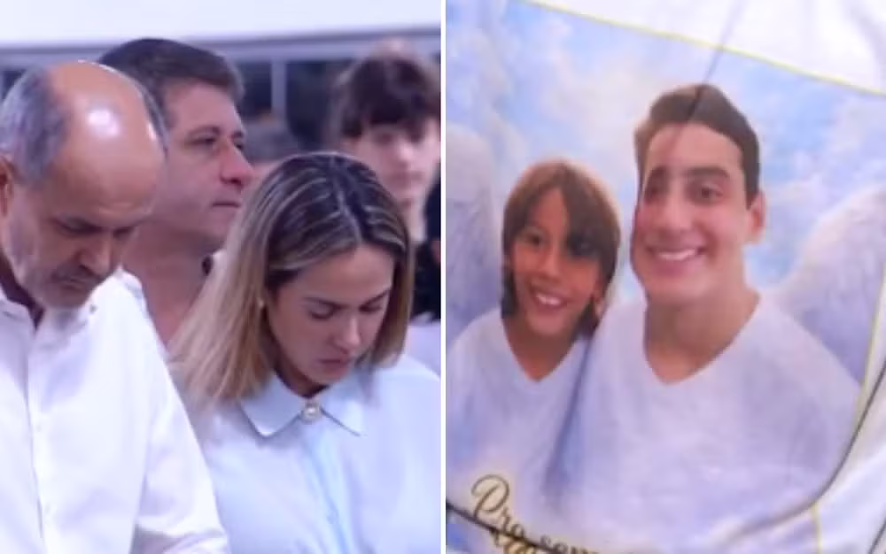 Cerimônia tinha a presença do avô, o prefeito de Itumbiara Dione Araújo e da mãe dos meninos, Sarah Araújo