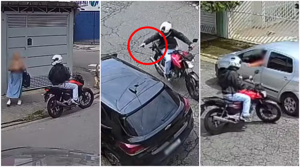 Dupla de assaltantes em motocicletas realizou pelo menos quatro roubos em Santo André