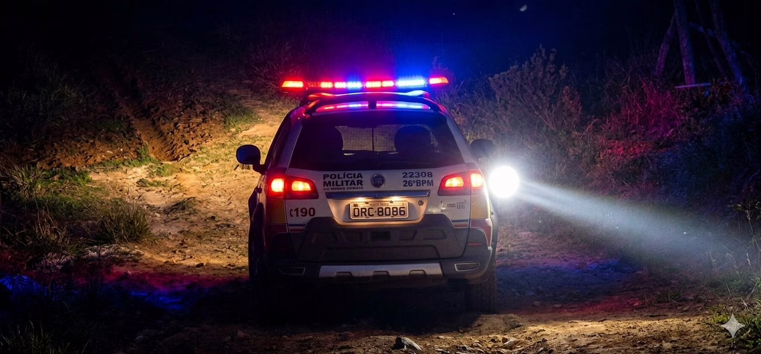 Dupla em moto aborda vítima durante a madrugada e leva Honda CG 160 Start; suspeitos seguem em fuga e são procurados pela Polícia Militar de Minas Gerais