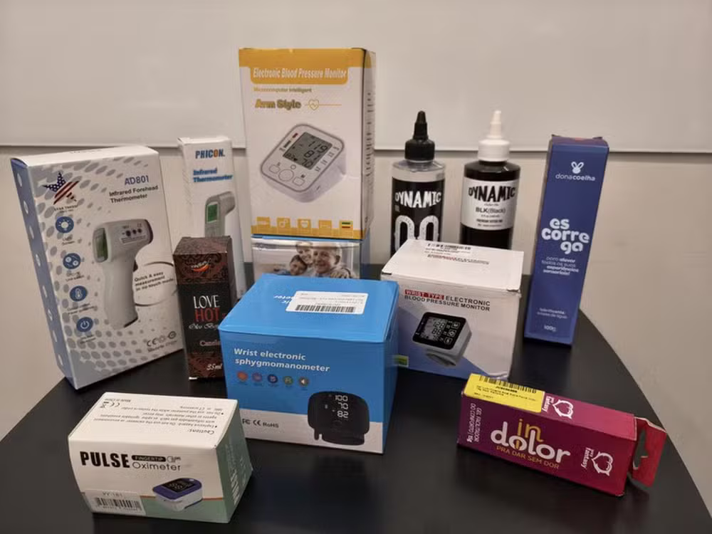 Produtos irregulares apreendidos pela Anvisa