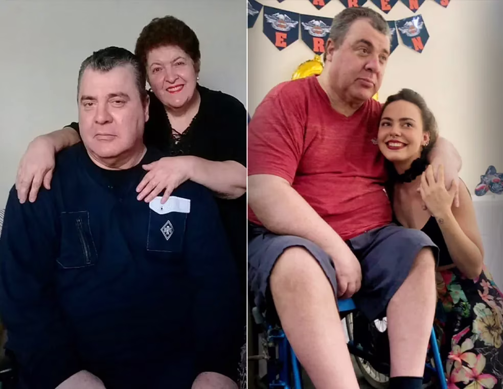 Gerson Brenner com a esposa e afilha 