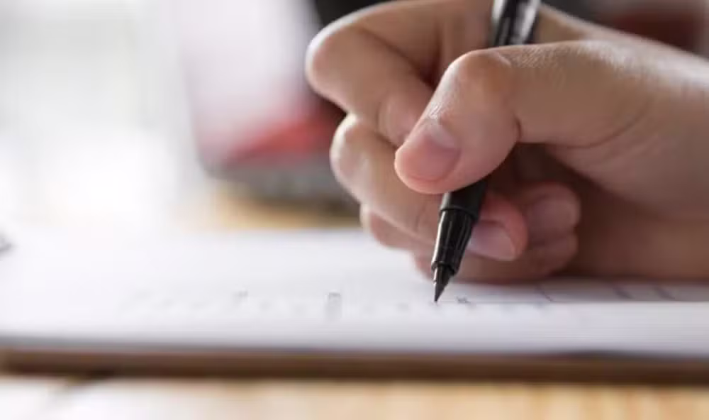 Prova de concurso público.