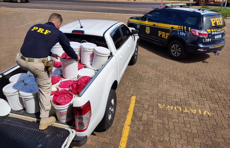 Além disso, foram encontrados indícios de falsificação do selo do Ministério da Agricultura e Pecuária (MAPA), situação que caracteriza o crime de falsificação de selo ou sinal público.