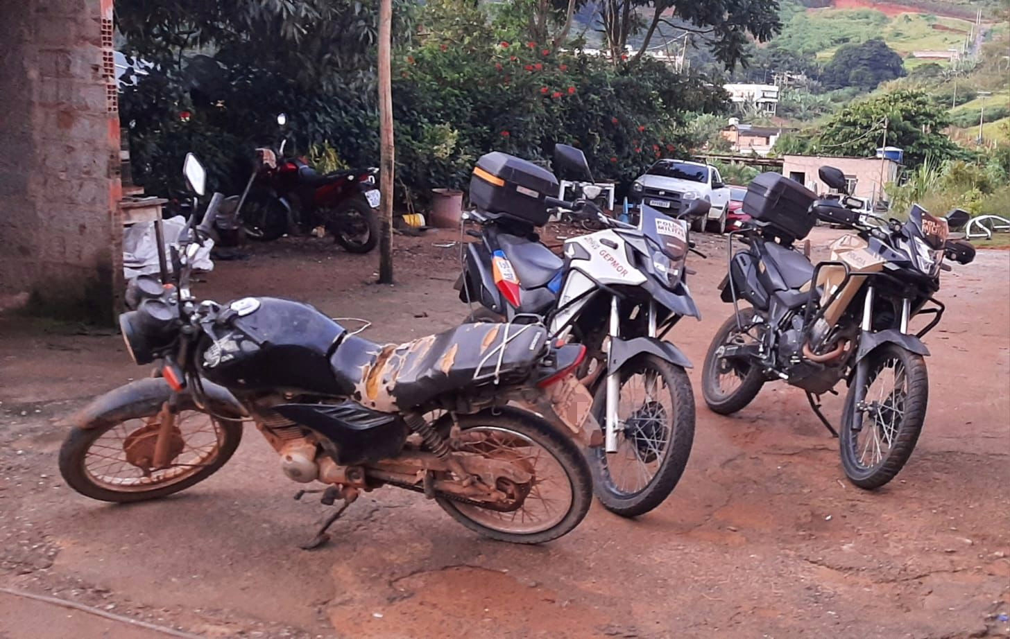 Veículo apreendido pela PM.