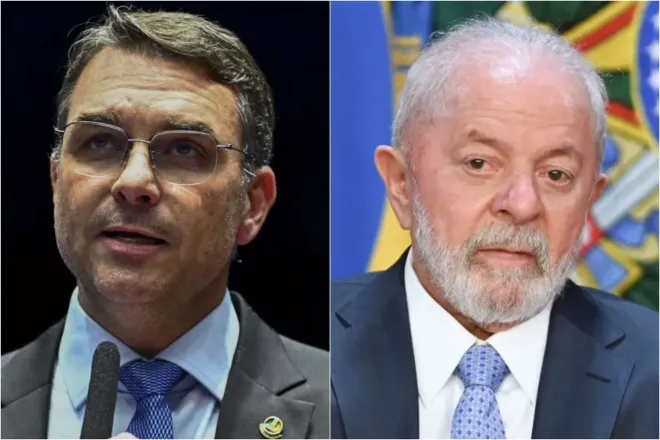 Flávio Bolsonaro e Lula lideram as pesquisas de intenção de voto para a presidência • 