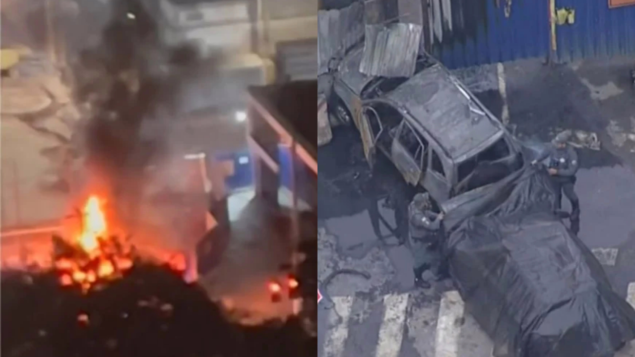 Policiais acompanhavam veículo suspeito na região central de São Paulo. Automóvel colidiu contra muro e viatura da PM bateu na sequência