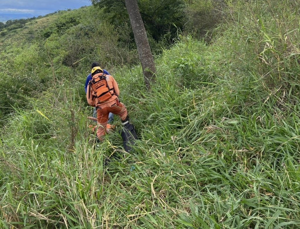 A partir disso, os militares iniciaram as buscas na região do Córrego Casa Branca, em um terreno de difícil acesso e com vegetação densa.