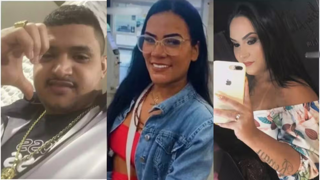 Bruno Lira de Lima é suspeito de matar Monalisa de Amorim Pereira (no meio), de 30 anos, no Rio de Janeiro. Ele já estava foragido pelo feminicídio da ex-companheira Monalisa de Lima Simões (à direita), de 21 anos, ocorrido em Fortaleza.