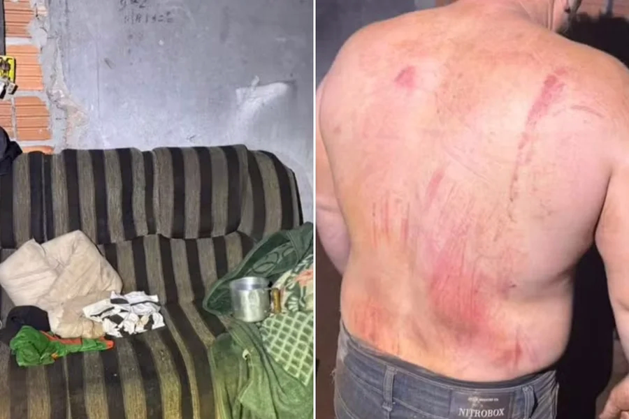 Denúncias de moradores que ouviram gritos levaram os militares ao local. No imóvel, um homem foi resgatado com diversos ferimentos