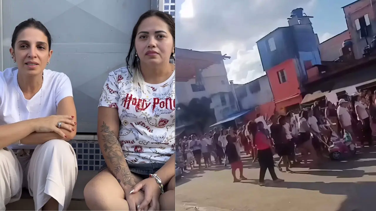 Ana Carolina e moradora da comunidade em SP