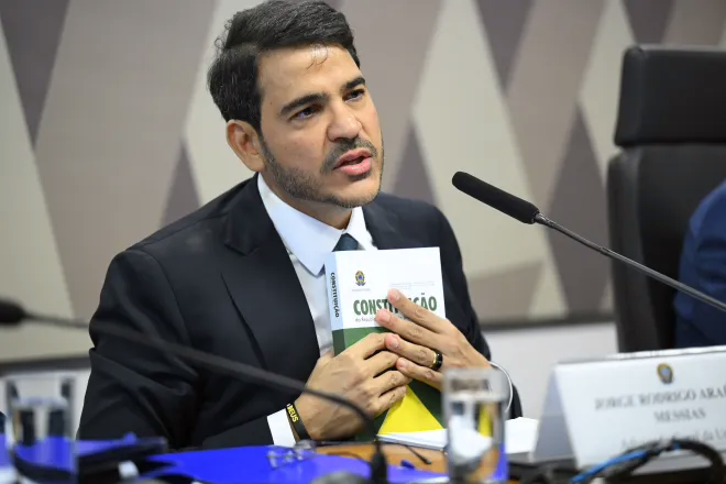 Jorge Messias na sabatina ao STF na CCJ do Senado 