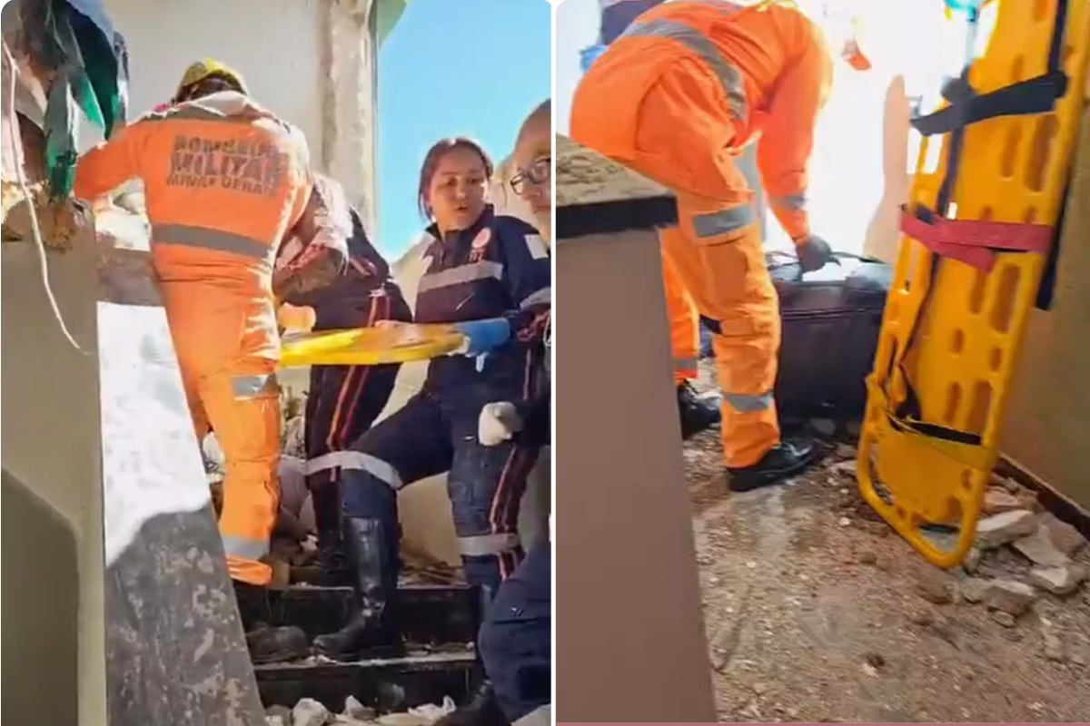 magens mostram mobilização da equipe de resgate
