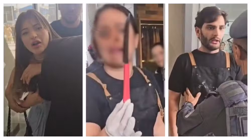 Mulher é presa por agredir cabeleireiro com faca por não gostar de corte de cabelo na Barra Funda, em São Paulo.