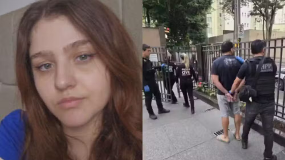 Fotos mostram Giovanna Neves, de 22 anos, morta em BH, e o homem preso suspeito de feminicídio