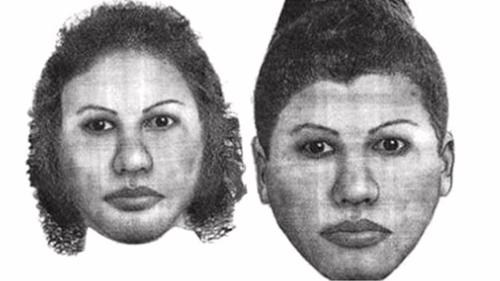 Retrato falado elaborado em 2012 no RJ e publicado pela página Guarujá Alerta em 2014