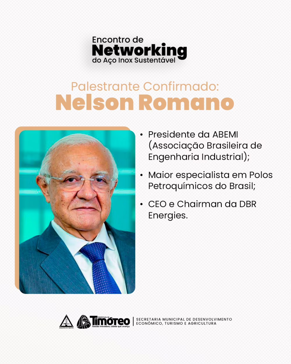 26.05 - Release PMT - Timóteo se prepara para a 2ª edição do Encontro de Networking do Aço Inox Sustentável