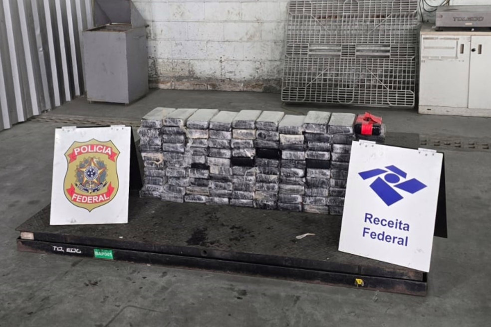Receita Federal intercepta 108 kg de cocaína durante fiscalização aduaneira no Porto de Santos