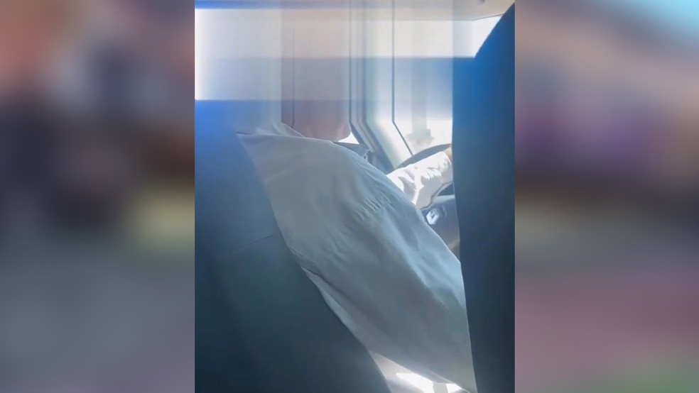 Imagem registrada por uma passageira que acusou um motorista de aplicativo de assédio em Araçatuba (SP); caso é apurado pela Polícia Civil