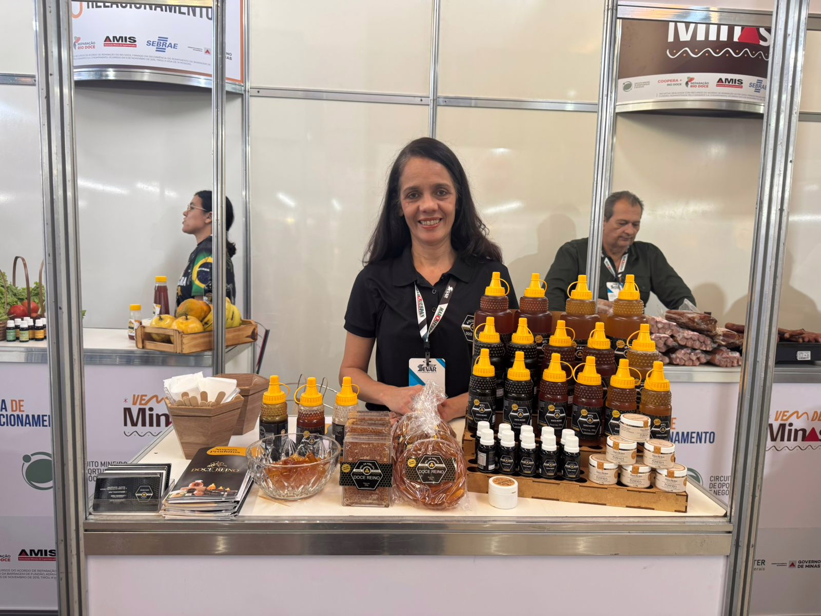 Janaína proprietária da doce reino marcou presença no evento com o objetivo de expandir o negócio.