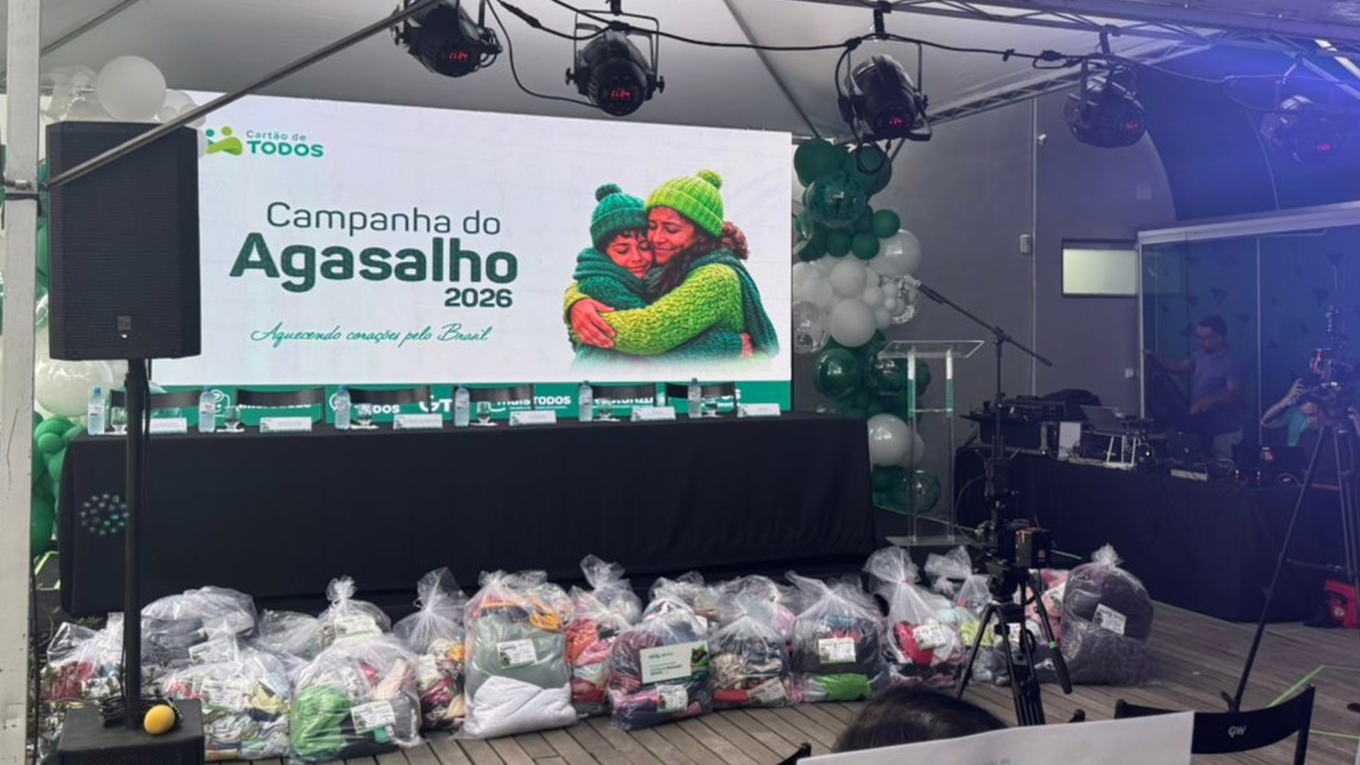 Agasalhos arrecadados na 12ª edição da campanha