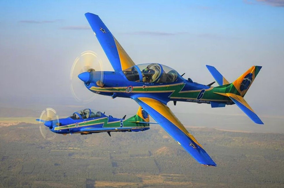 A-29 Super Tucano da Força Aérea Brasileira integra a frota utilizada pela Esquadrilha da Fumaça