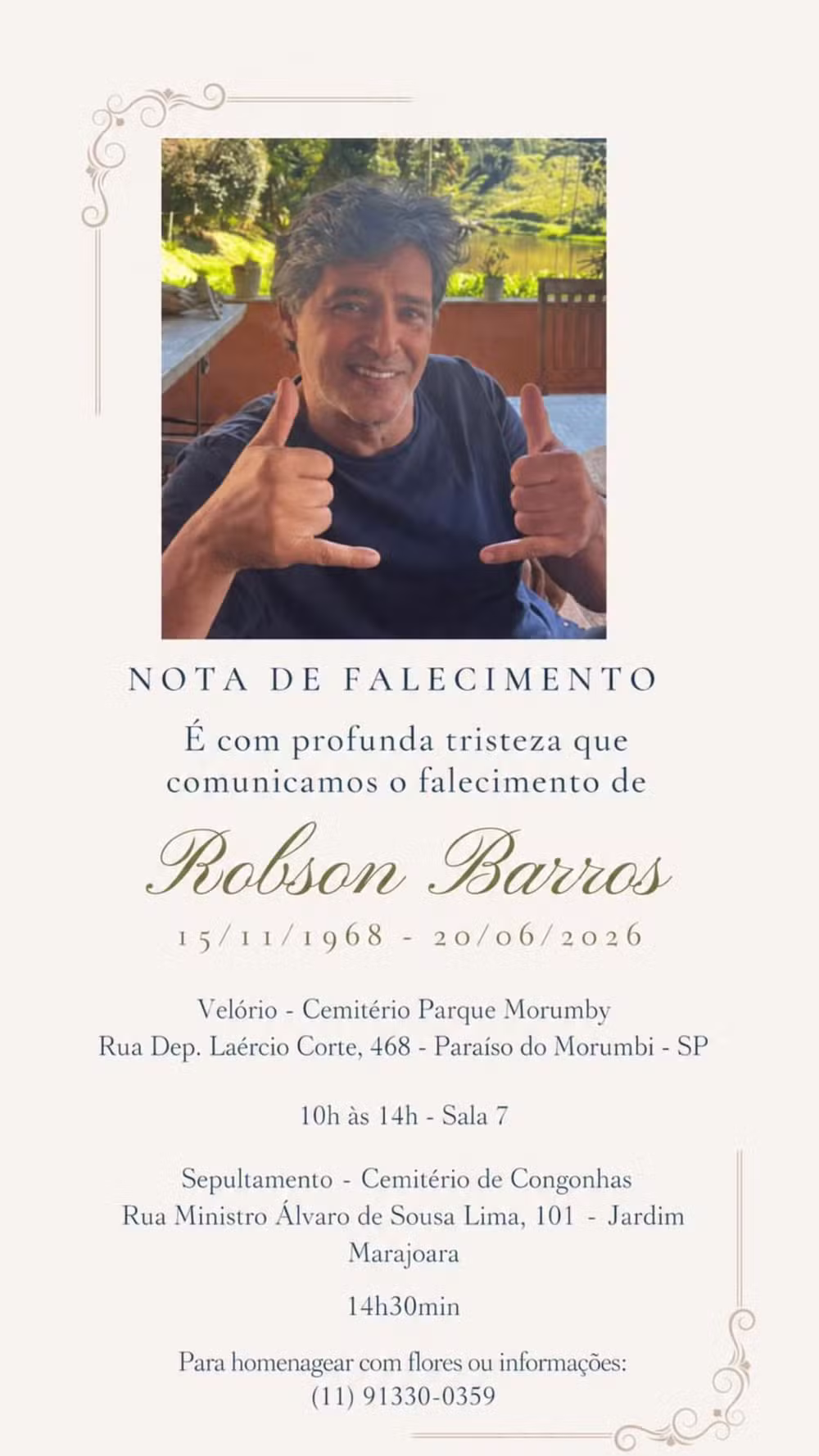 Nota de falecimento