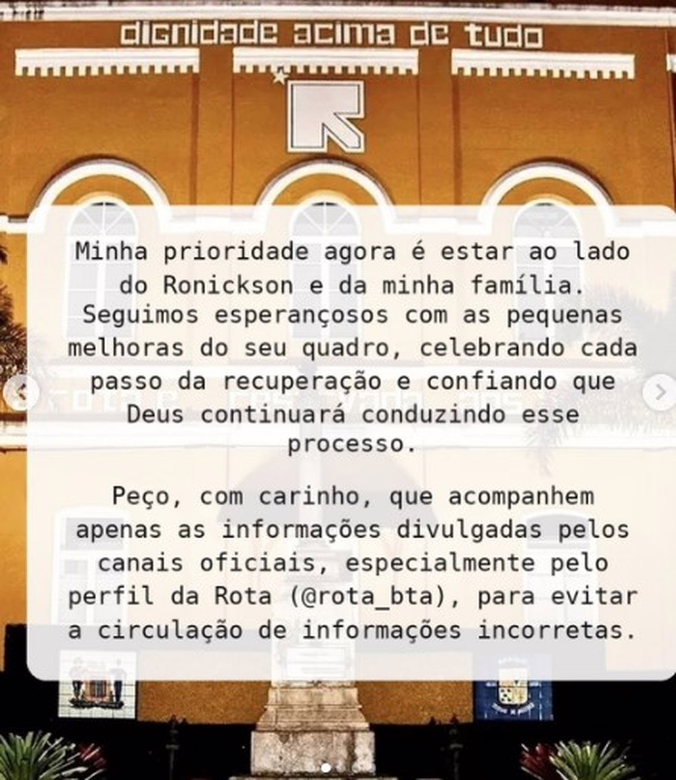 Esposa do tenente Pimental, baleado na cabeça em São Caetano do Sul, comenta o caso nas redes sociais